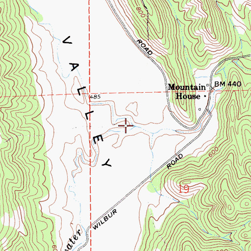 Topographic Map of Calvins Creek, CA