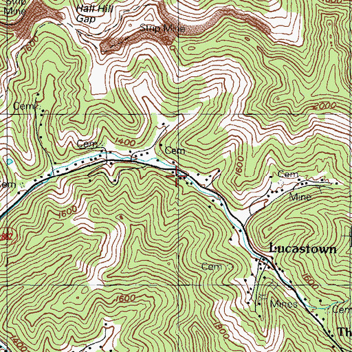 Topographic Map of Lester Post Office (historical), KY