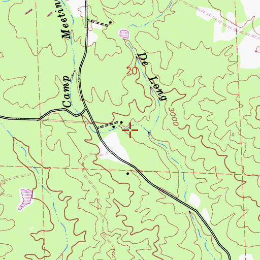 Topographic Map of Camp Meeting Creek, CA