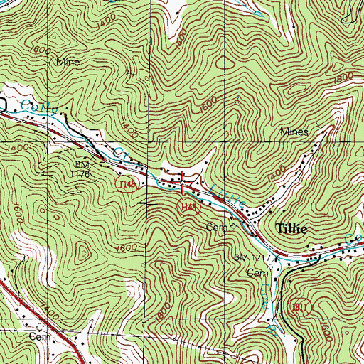 Topographic Map of Little Colly (historical), KY