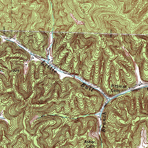 Topographic Map of Lower Cumberland (historical), KY