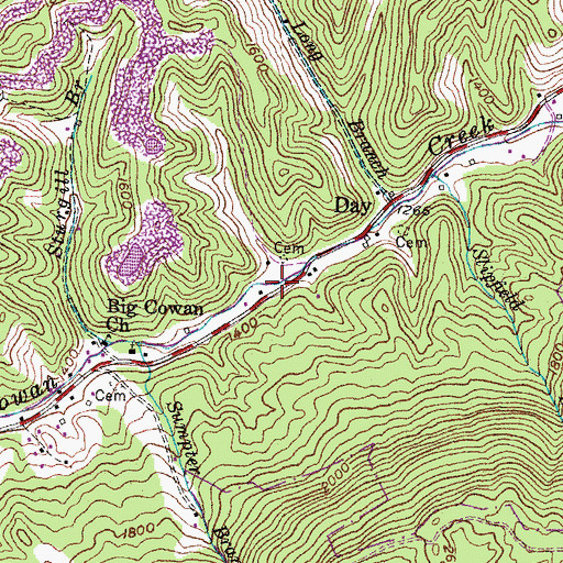 Topographic Map of Mandrake Post Office (historical), KY