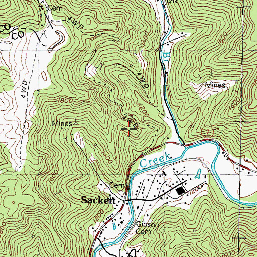 Topographic Map of Marshal Branch (historical), KY
