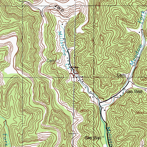 Topographic Map of Meade Post Office (historical), KY
