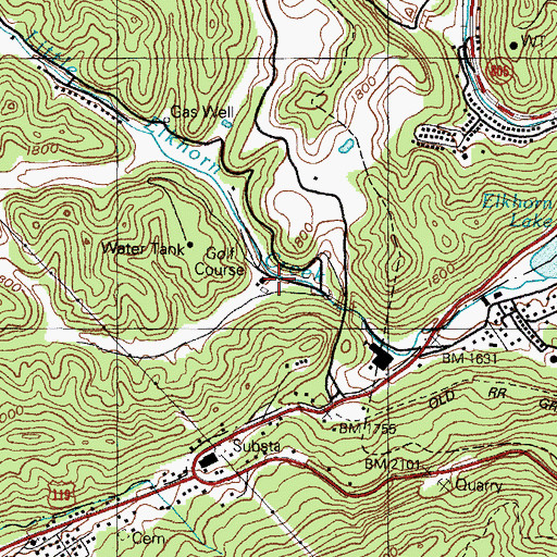 Topographic Map of Moss Post Office (historical), KY