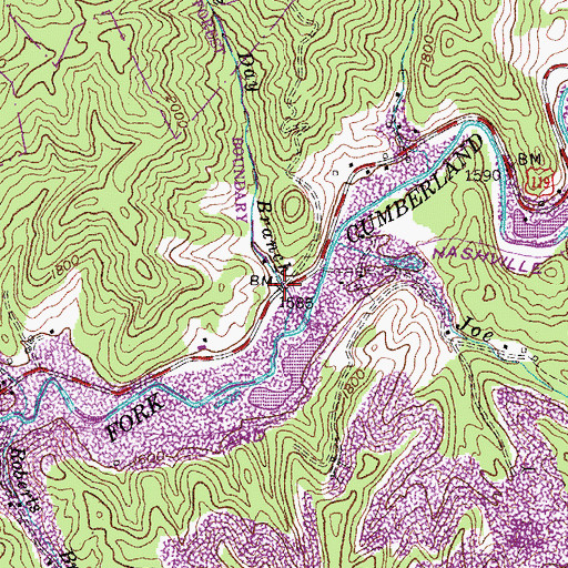 Topographic Map of Pardridhe Post Office (historical), KY