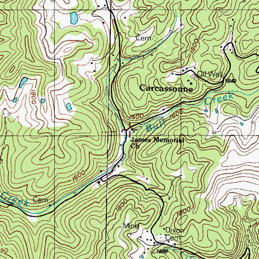 Topographic Map of Pine Grove School (historical), KY