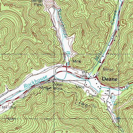 Topographic Map of Razor Blade Post Office (historical), KY