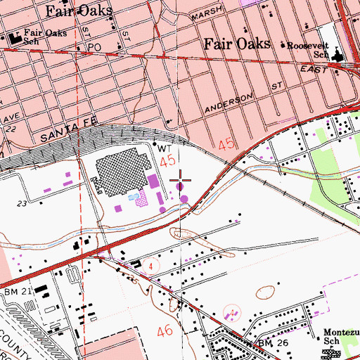 Topographic Map of Campo De Los Franceses, CA