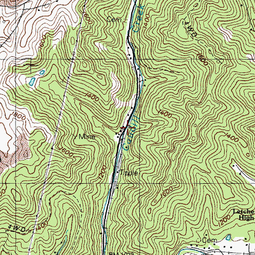 Topographic Map of School Number Seven (historical), KY
