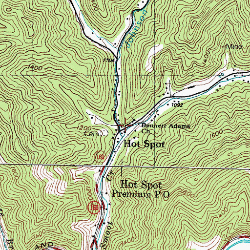 Topographic Map of School Number Seven (historical), KY