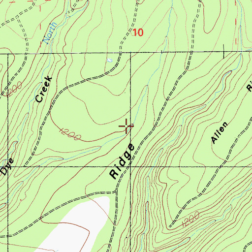 Topographic Map of Campo Seco Ridge, CA