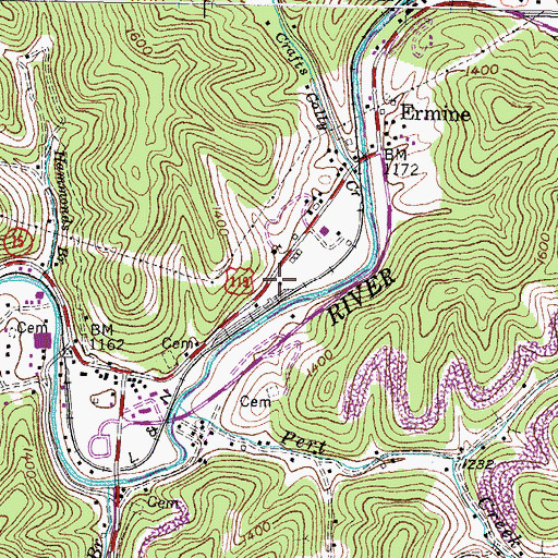 Topographic Map of School Number Two (historical), KY
