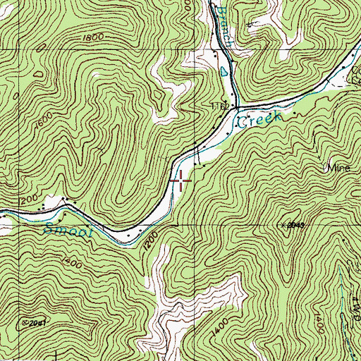 Topographic Map of Smoot Creek Post Office (historical), KY