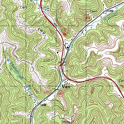 Topographic Map of Smoot Creek School (historical), KY