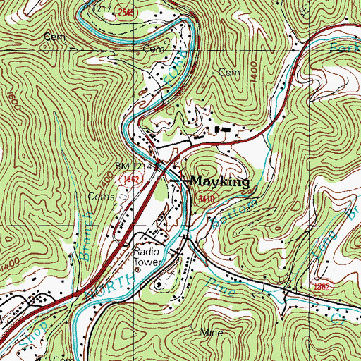 Topographic Map of Thornton Regular Baptist Church, KY