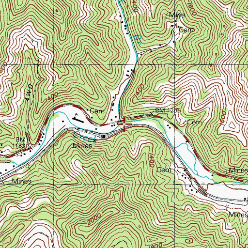 Topographic Map of Tocsin Post Office (historical), KY