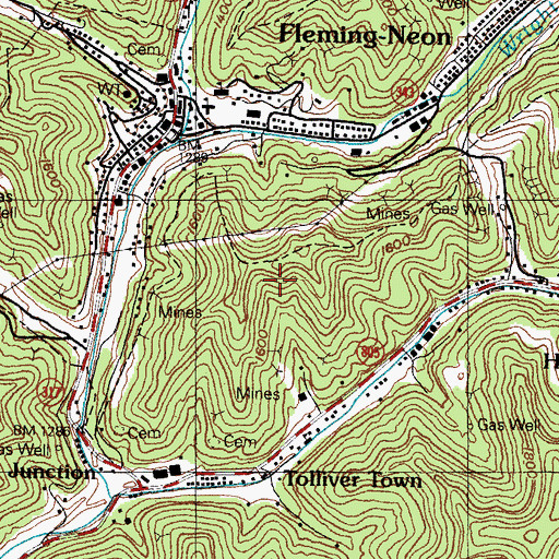 Topographic Map of Tolliver School (historical), KY