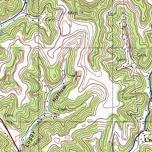 Topographic Map of Tyra Post Office (historical), KY