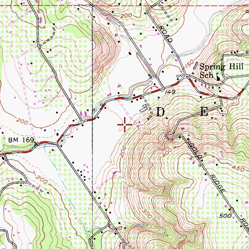 Topographic Map of Caada De Jonive, CA