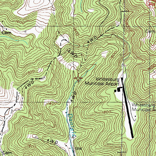 Topographic Map of Apple Rock, KY