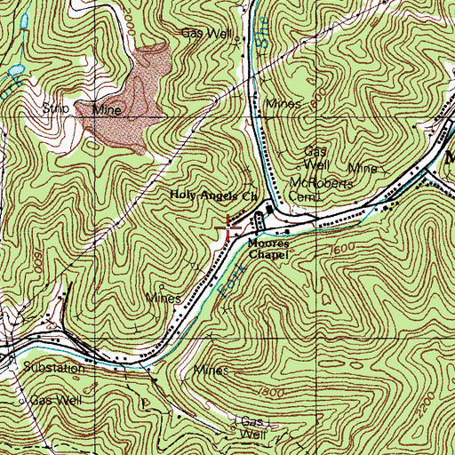 Topographic Map of Bandmill Bottom, KY