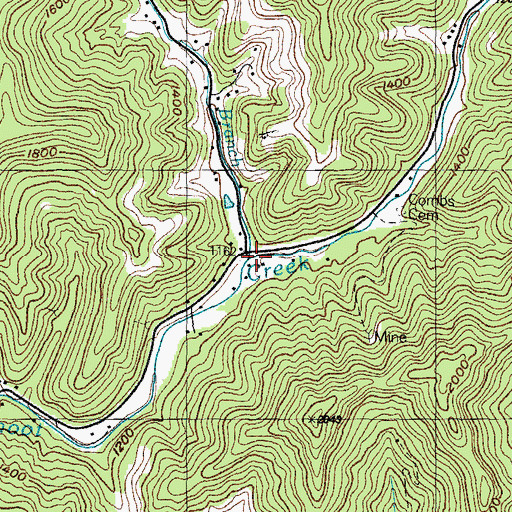 Topographic Map of Beefork Post Office (historical), KY