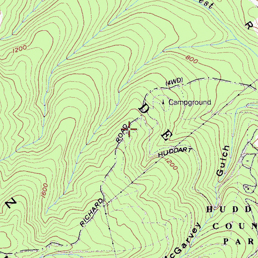 Topographic Map of Caada De Raymundo, CA