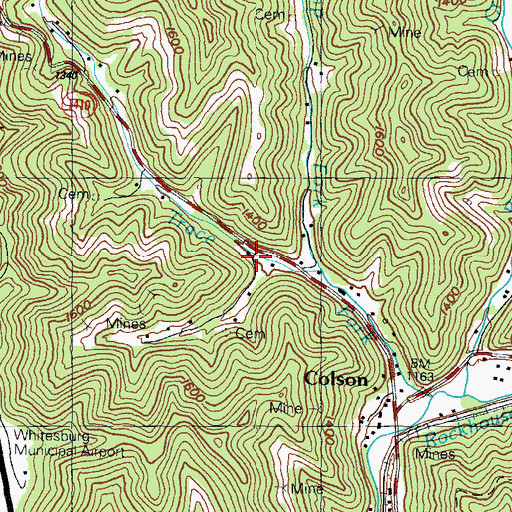Topographic Map of Colson Post Office (historical), KY