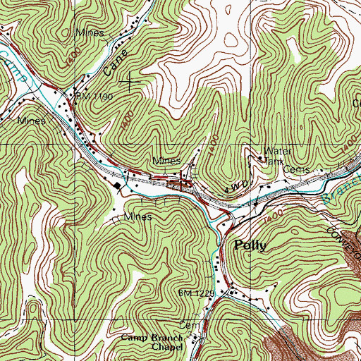 Topographic Map of Effie Post Office (historical), KY