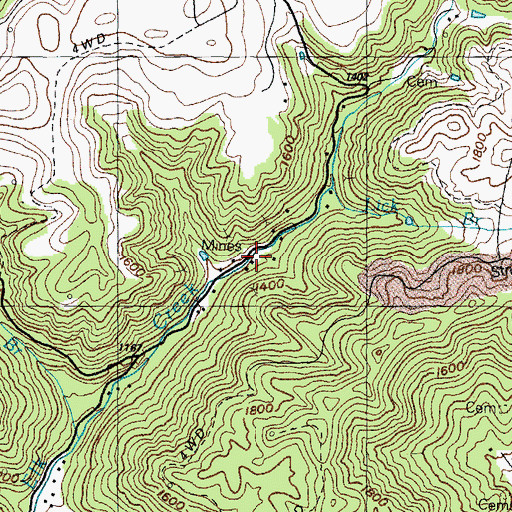 Topographic Map of Elk Creek School (historical), KY