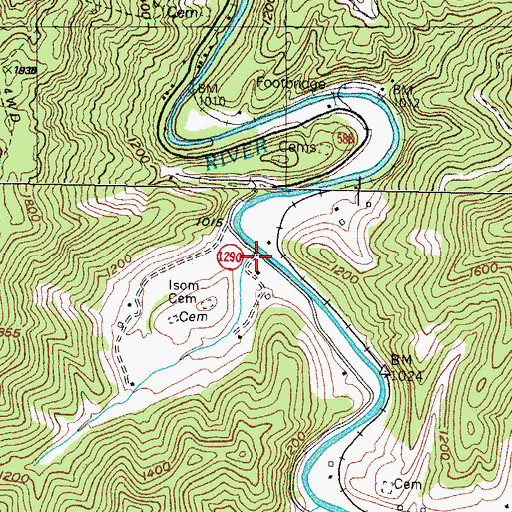 Topographic Map of Extra Post Office (historical), KY