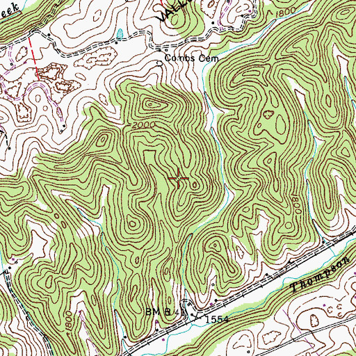 Topographic Map of Gilley Post Office (historical), KY