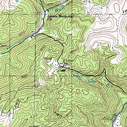 Topographic Map of Grouse Post Office (historical), KY