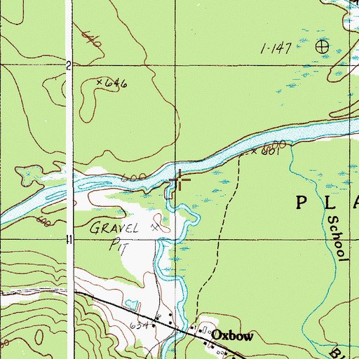 Topographic Map of Umcolcus Stream, ME