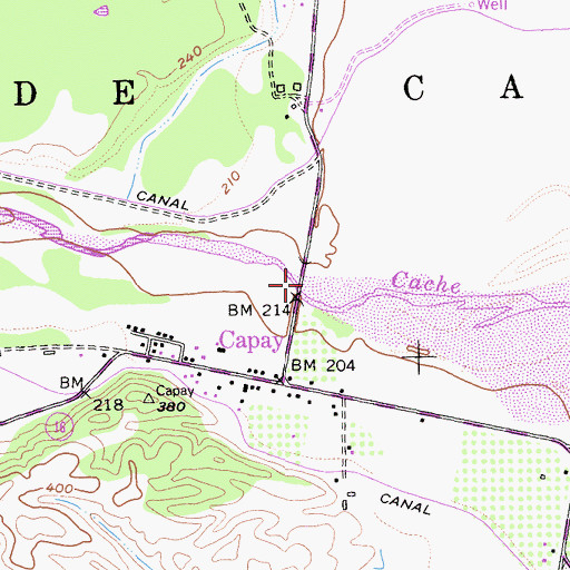 Topographic Map of Capay Valley, CA