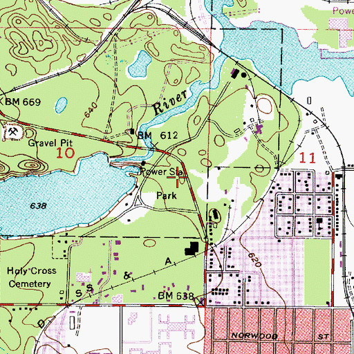 Topographic Map of Setter Field, MI
