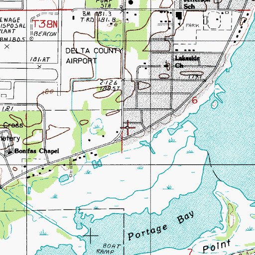 Topographic Map of Lighthouse Church of the Nazarene, MI