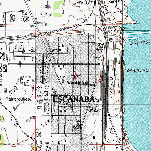 Topographic Map of Christ the King Lutheran Church, MI
