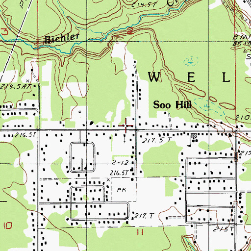 Topographic Map of Church of Christ, MI