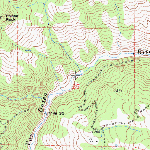Topographic Map of Cashlapooda Creek, CA