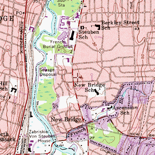 Topographic Map of Gloria Dei Evangelical Lutheran Church, NJ