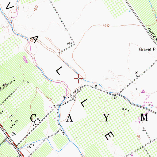 Topographic Map of Caymus, CA