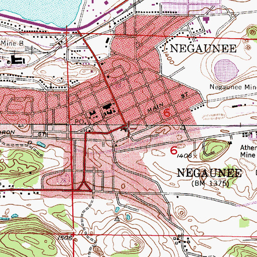 Topographic Map of Episcopal Church of Saint Johns, MI