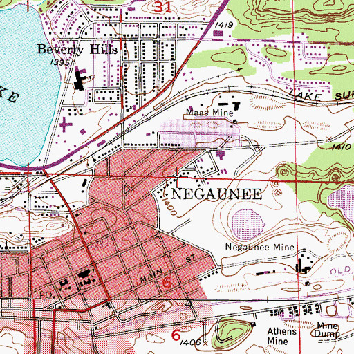 Topographic Map of Bethany Lutheran Church, MI