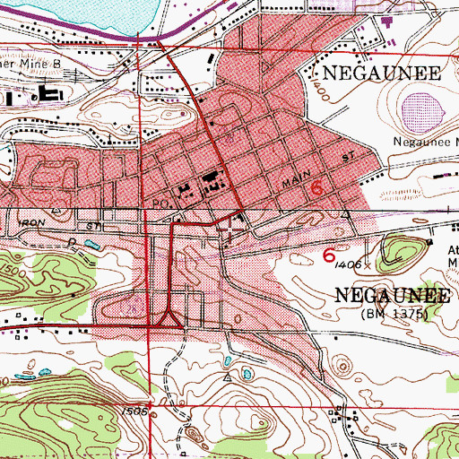 Topographic Map of Breitung Park, MI