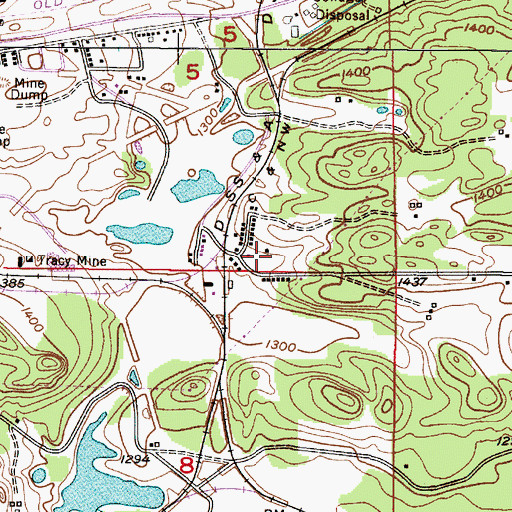Topographic Map of Buffalo Hills Playground, MI