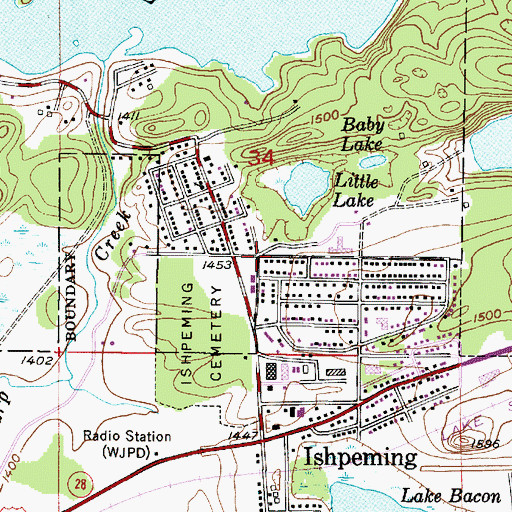 Topographic Map of Saint Joseph Church, MI