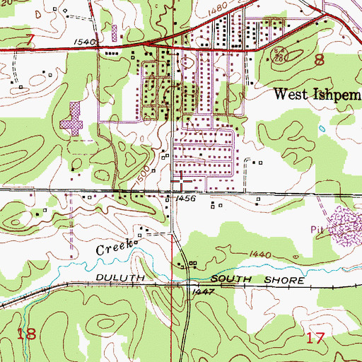 Topographic Map of Christ the King Lutheran Church, MI