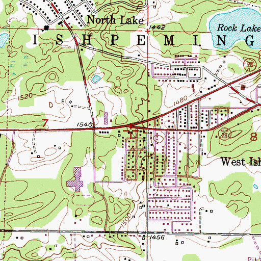 Topographic Map of Jehovah's Witnesses, MI